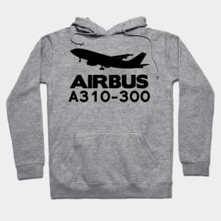 Airbus A310-300 Silhouette Print (Black) Hoodie